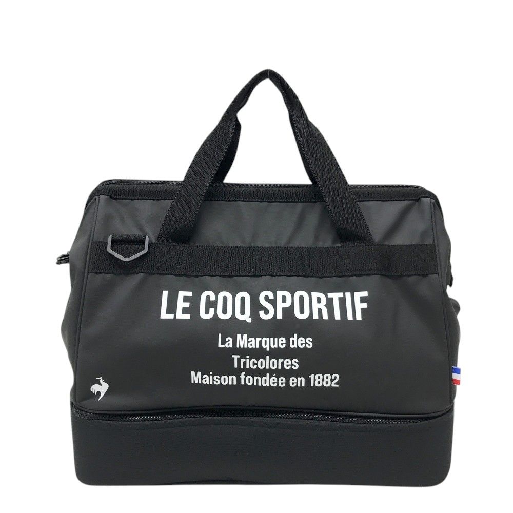 LE COQ GOLF ルコックゴルフ  2WAY ボストンバッグ  ブラック系  [240101435371] ゴルフウェア ストスト le coq sportif golf 二層式ボストンバッグ ショルダー付き 約41