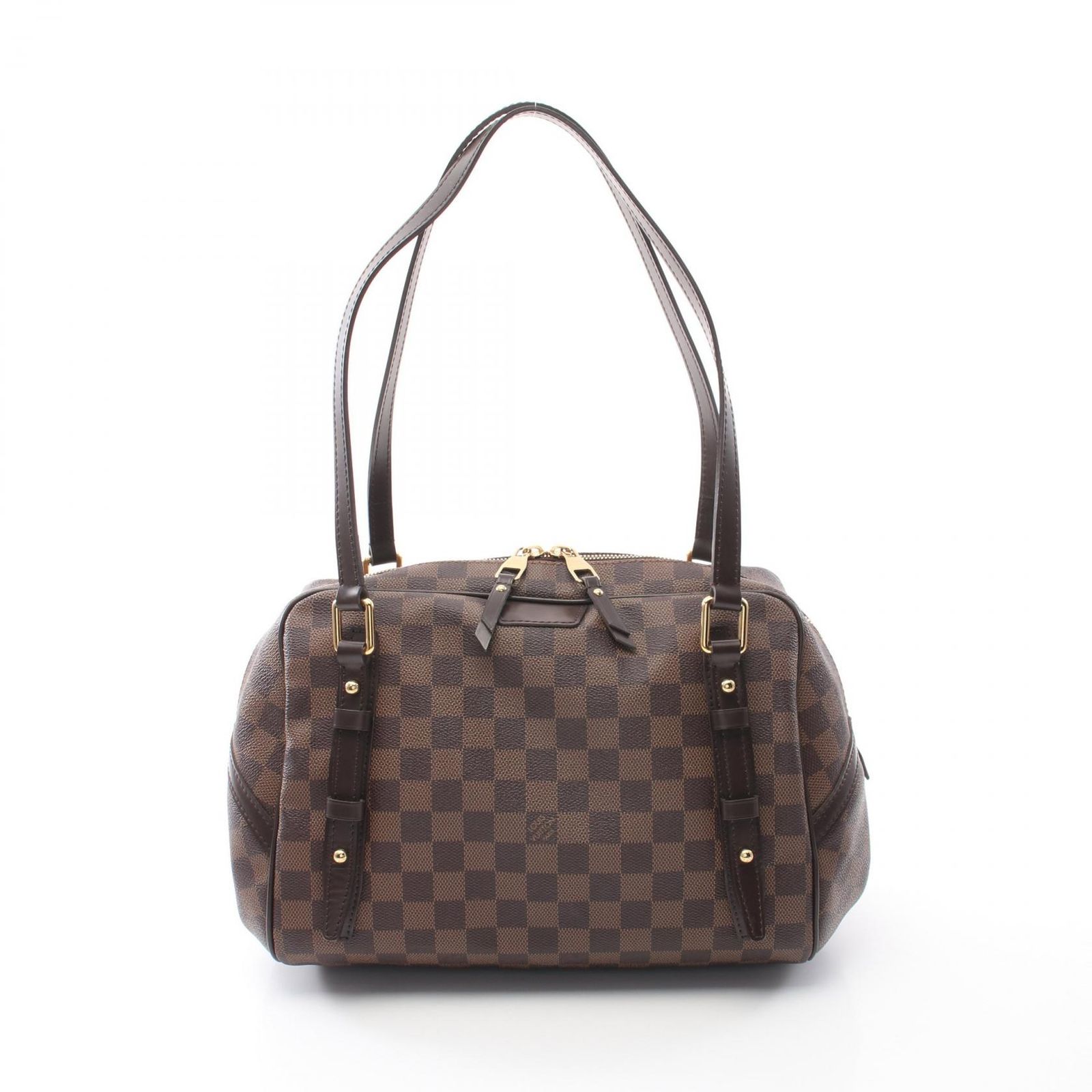 ルイ ヴィトン LOUIS VUITTON ショルダーバッグ リヴィントンGM ダミエエベヌ N41158 PVCコーティングキャンバス レザー リヴィントンGM レディース Used A