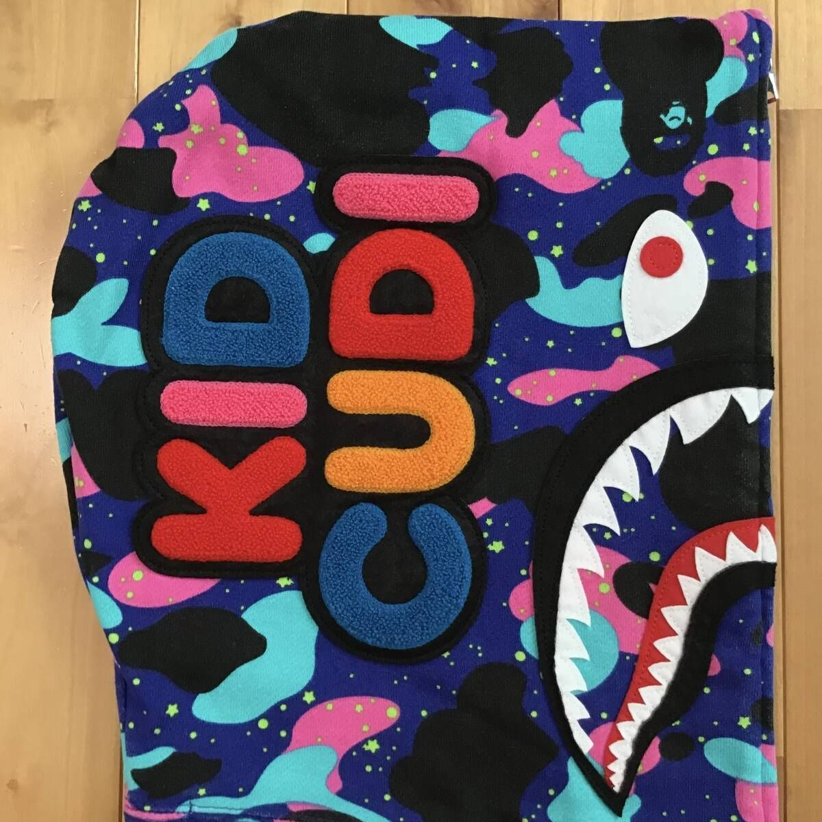 KID CUDI × BAPE camo シャーク パーカー Lサイズ shark full zip  