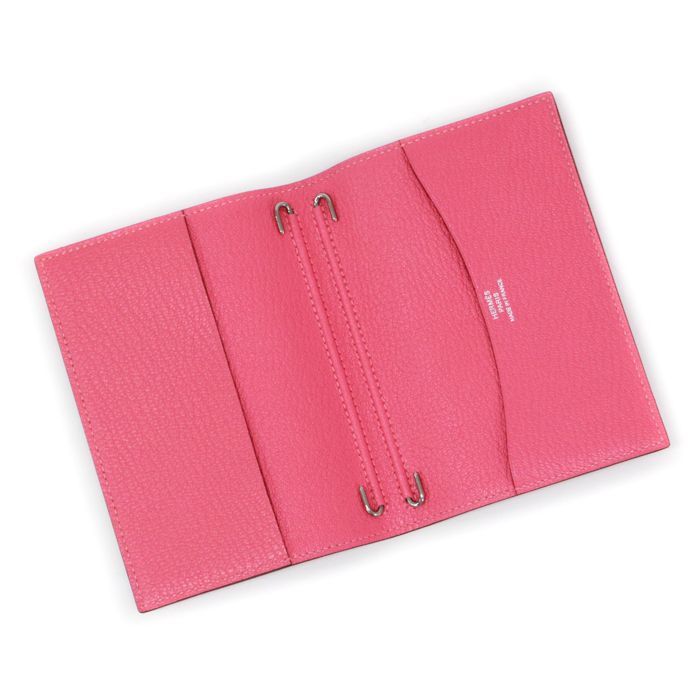 HERMES エルメス手帳カバーパスポートカバーピンク美品 HERMES エルメス手帳カバーパスポートカバーピンク美品