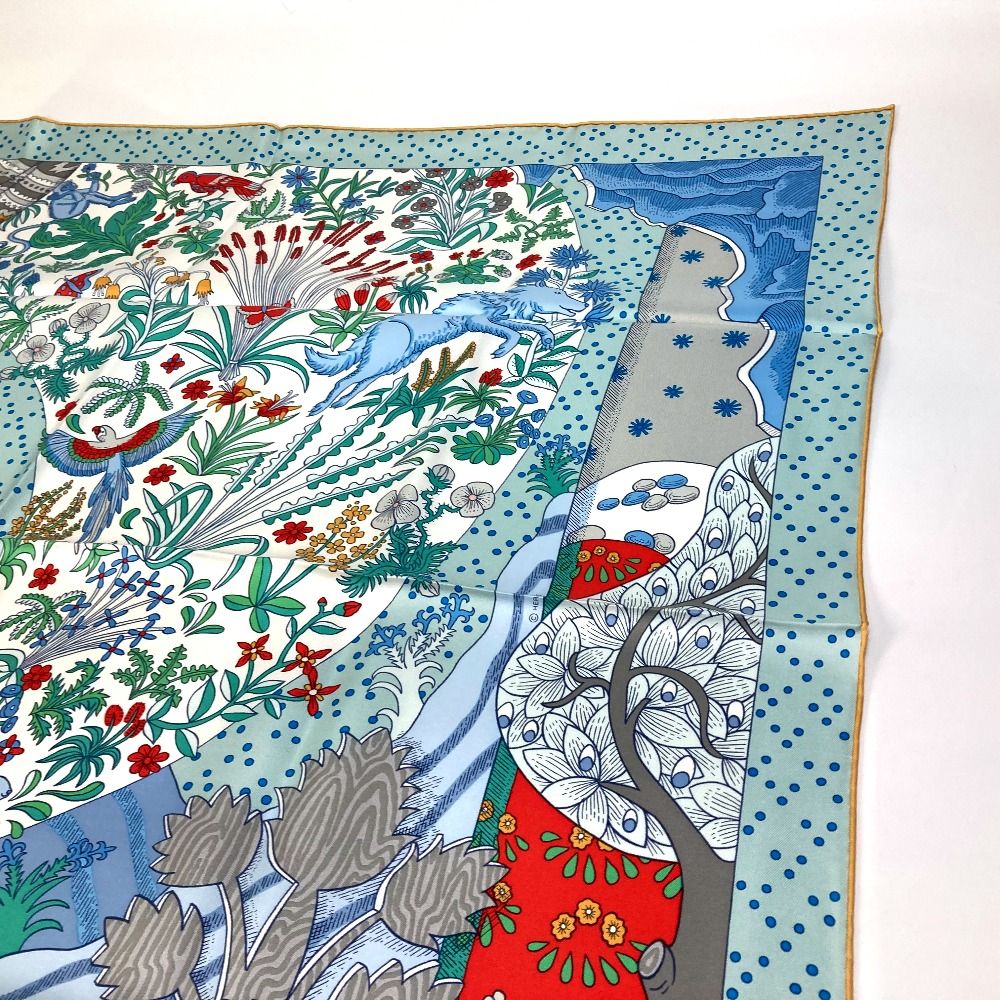 エルメス カレ 90 Le Premier Chant スカーフ ブルー 未使用 - メルカリ