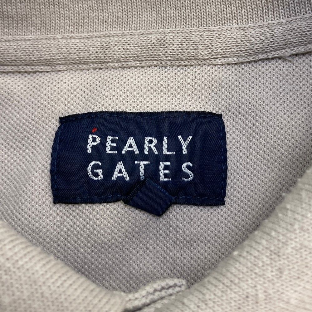 サイズ：4 PEARLY GATES パーリーゲイツ  半袖ポロシャツ  グレー系 [240101462832] ゴルフウェア メンズ ストスト サイズ：4 PEARLY GATES パーリーゲイツ 半袖ポロシャツ グレー