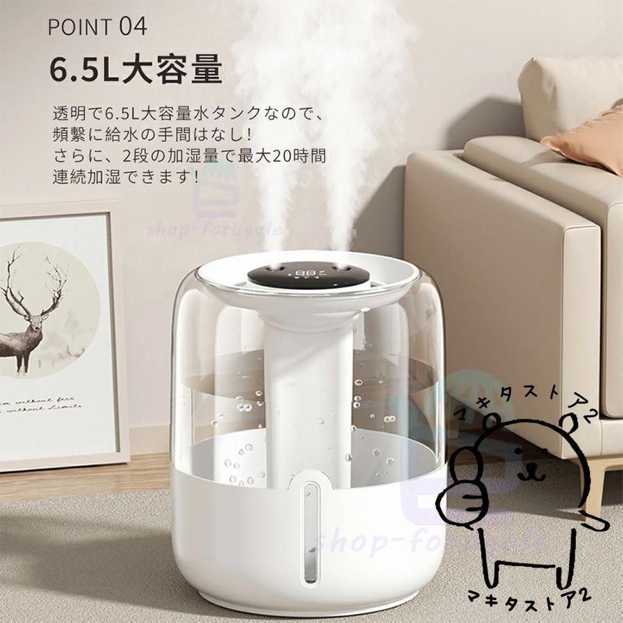 Amazon.co.jp: 【ハイブリッド加湿器＆2025新登場】 加湿器 大容量 6L