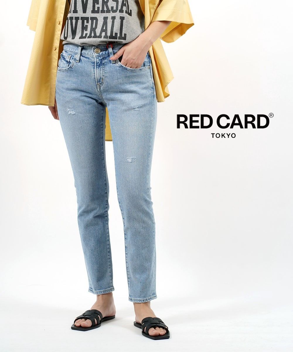 レッドカード RED CARD コットンストレッチデニム スリムテーパード デニムパンツ ジーンズ Anniversary アニバーサリー 12403G-2942101 レディース ◎