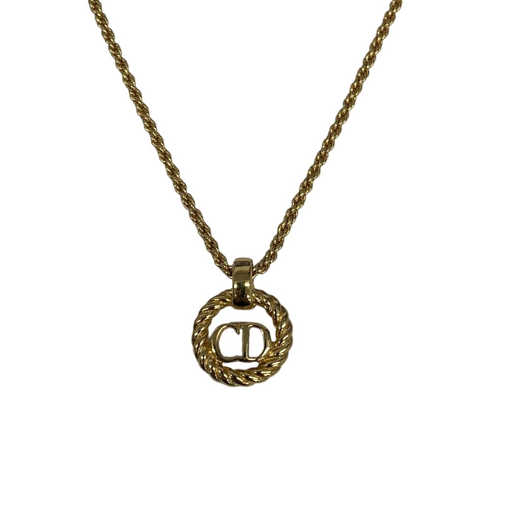 [USED/]Dior ディオール ネックレス・チョーカー DC ロゴ ゴールド  tdc-001883-4d