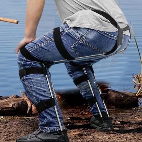 ウェアラブルチェア 目に見えない椅子 ポータブル 折りたたみ式 軽量 ステンレス製 釣り アウトドア キャンプ 電車 HRDEVELOPMENT_JP