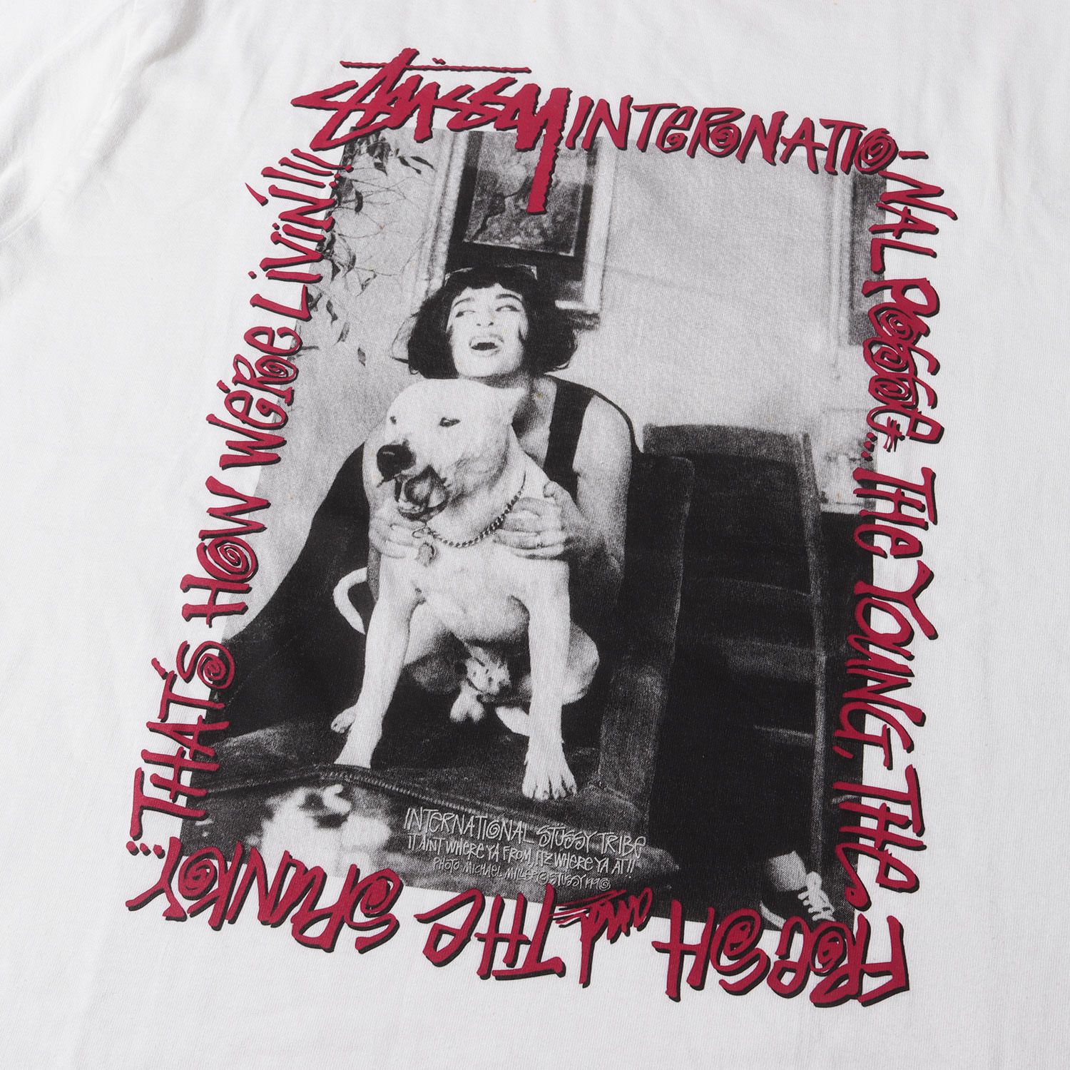 Stussy 半袖tシャツ　白　ホワイト　横浜　クイーンズスクエア　記念　M 新品】STUSSY ステューシー Tシャツ サイズ:L / クイーンズ