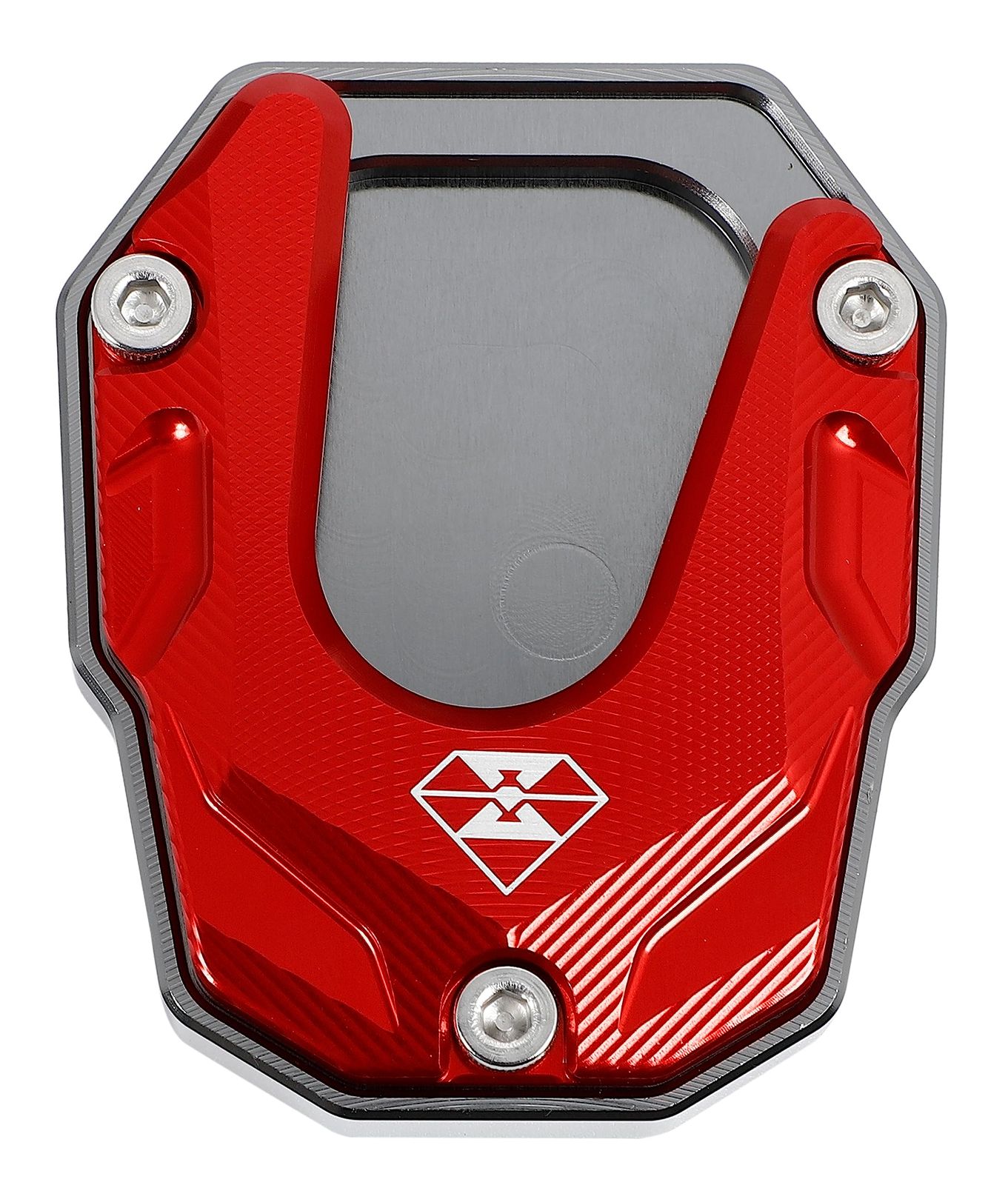 サイドスタンドプレート バイク 汎用 チタン CB650 CB400 CB250 CBR650 CBR600 CBR250 NC750 NC700 FORZA VTR250 (レッド) [レッド]