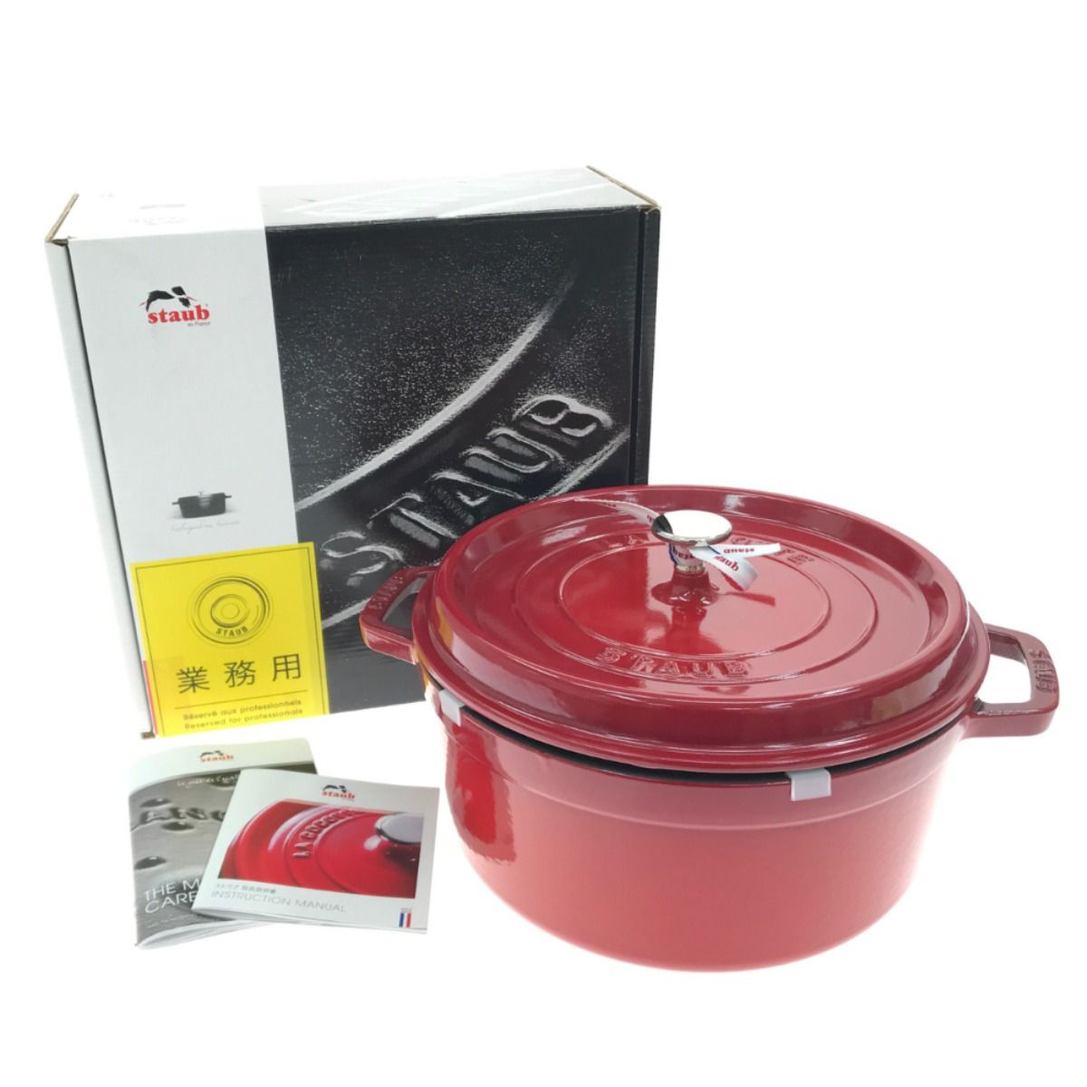staubココットラウンド26cm チェリー40509-840(1102606) ▽▽STAUB