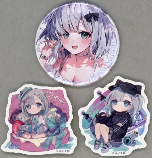 本当に信頼出来る店 中古】グッズセット ステッカー＆缶バッジセット 花芽すみれ のし・冠婚葬祭用品