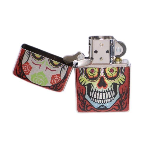 ジッポー 2013年 メキシカンスカル クリスタルスカル オイルライター シルバー ZIPPO USA製 オイル付き メンズ 古着 220927