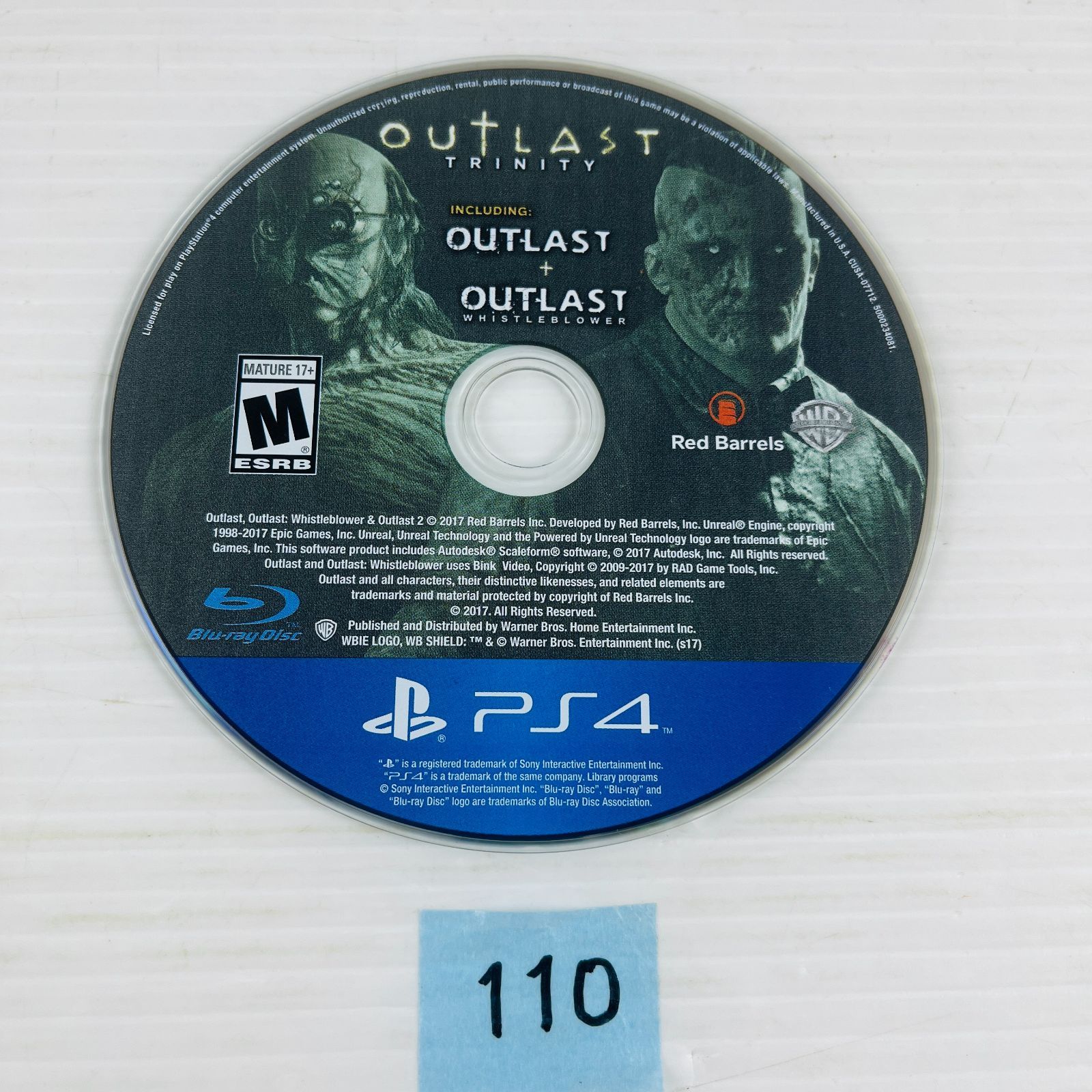 ◇110 【輸入盤（北米版）】OUTLAST TRINITY アウトラスト トリニティ プレイステーション4 PS4 プレステ4 disk ディスク  ソフト - メルカリ