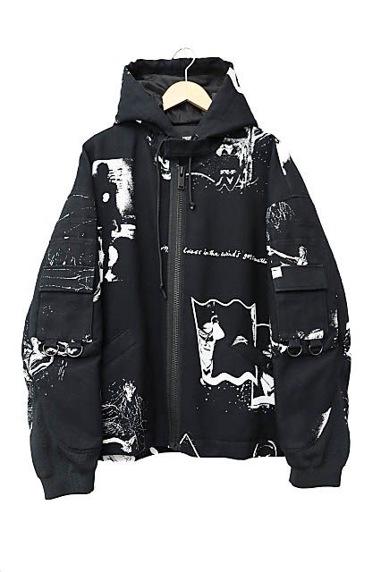 アンダーカバー UNDERCOVER 19SS LADS 総柄 パッチワーク フーデッド 