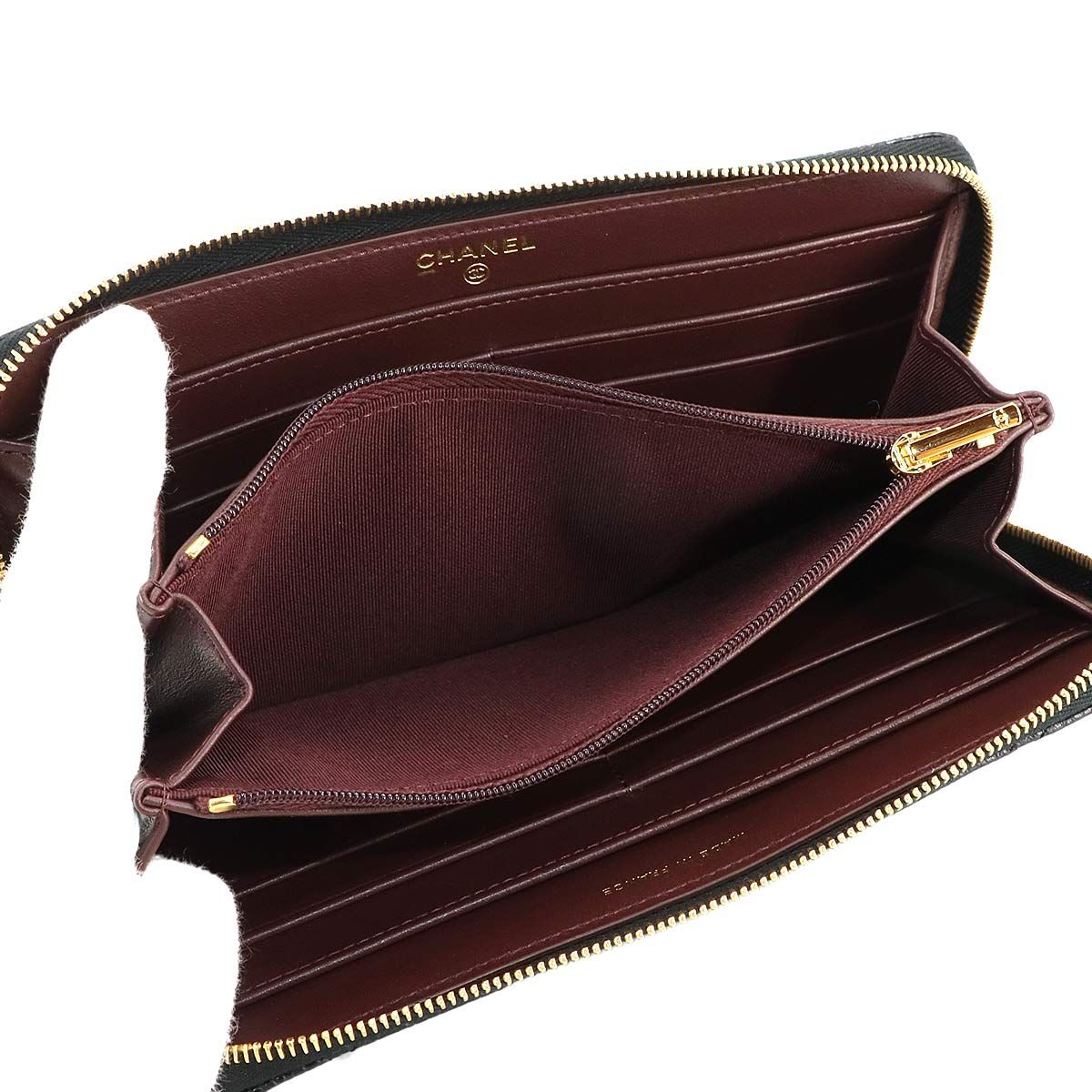 【正規品】CHANEL 長財布 マトラッセ ギャランティカード付き 美品!!】 CHANEL 長財布 マトラッセ ギャランティカード付 正規