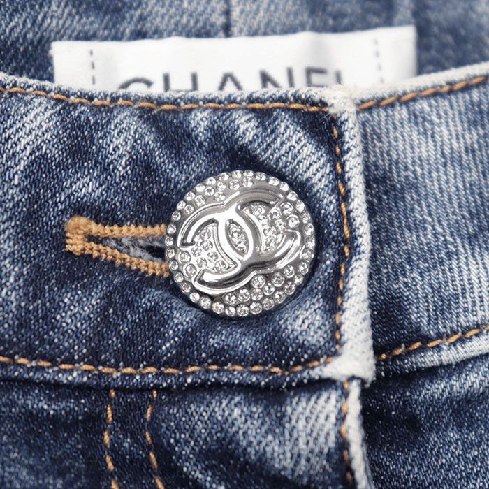 美品】CHANEL シャネル パンツ デニム P74543 2023SS COCOマーク