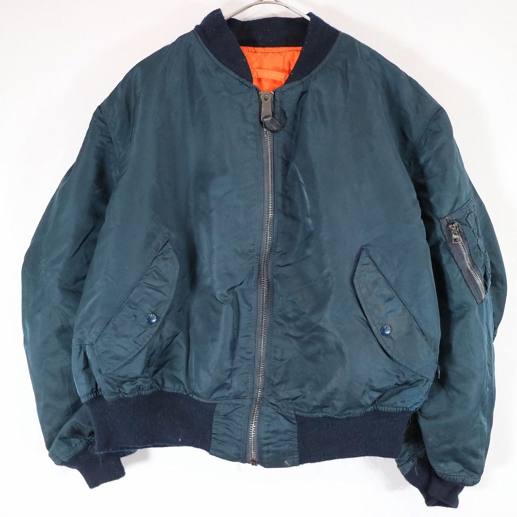 90s ALPHA INDUSTRIES アルファ MA-1ジャケット ブラック-