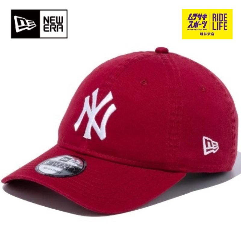NEW ERAニューエラ 別注 NYY HARD WASH 920 ワインレッド ムラスポ公式】NEW ERA ニューエラ 920 9TWENTY カーマイン（ワイン