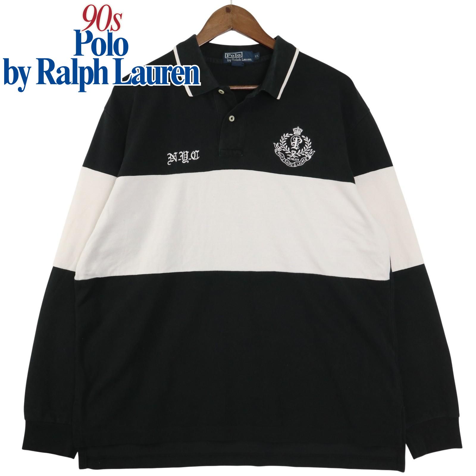 90s オールド Polo by Ralph ポロ ラルフローレン ラガーシャツ 