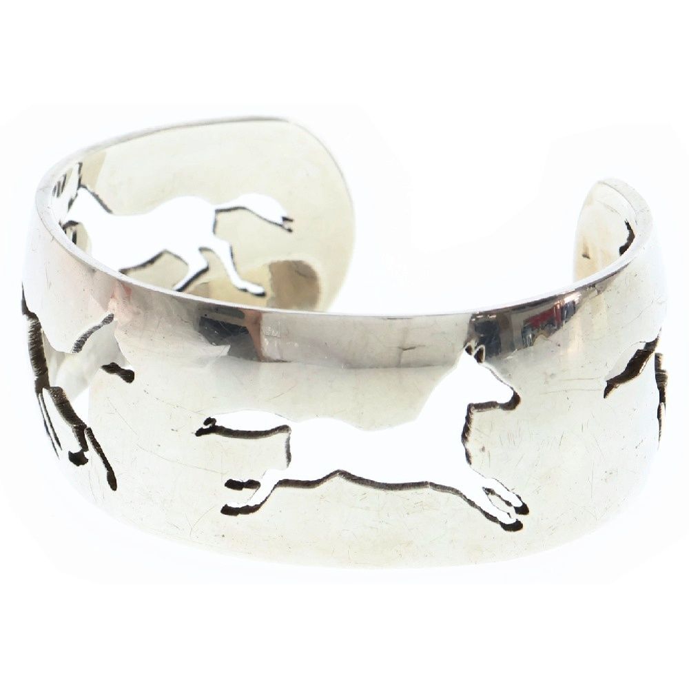 HERMES (エルメス) カフ バングル ホース モチーフ 馬 ブレスレット