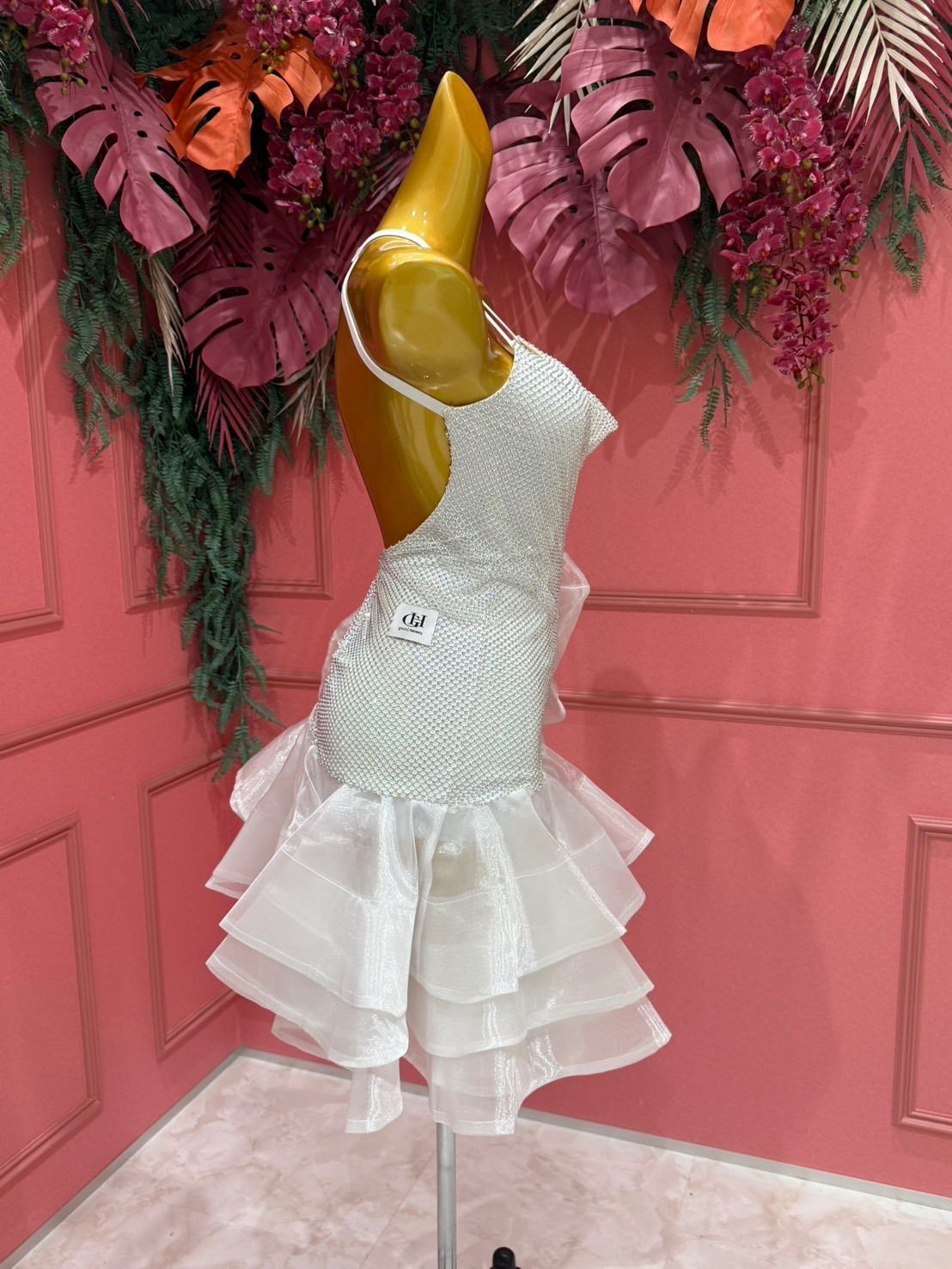 社交ダンス gentil ジャンティ authentic ラテン ワンピース トライアル ドレス ホワイト 白 242347016 Sサイズ LLC-HASEGAWATOSO_COM