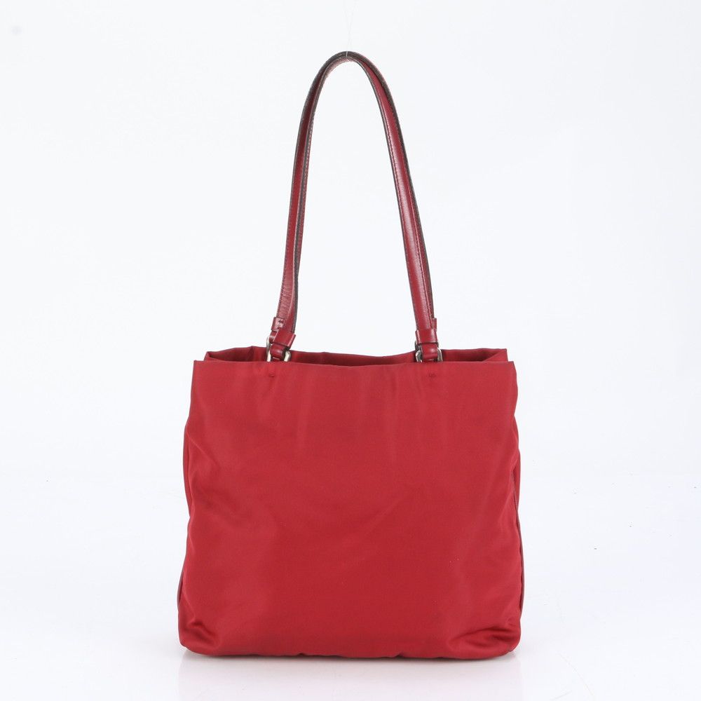 PRADA ナイロン バッグ 三角ロゴ 肩掛け トートバッグ レッド ショルダー