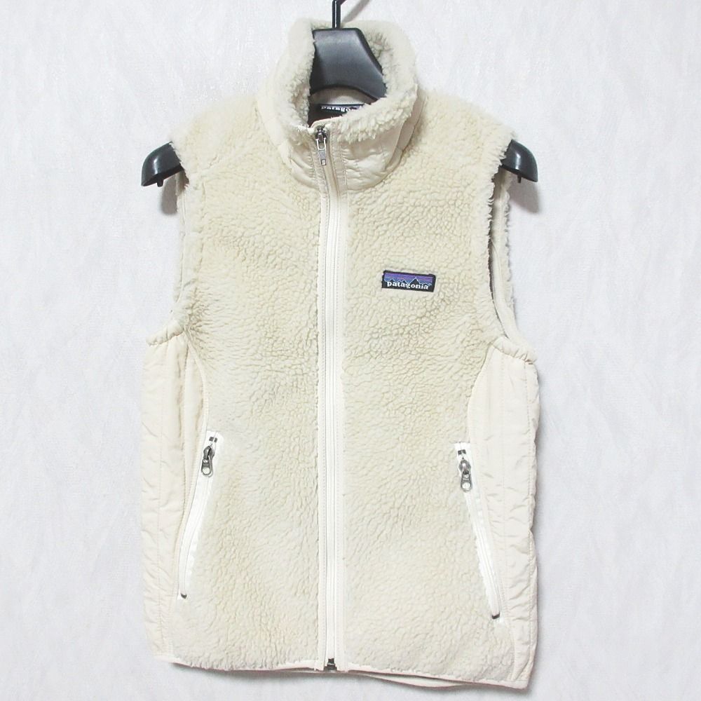 美品patagonia パタゴニア　フリースベスト ベージュ　レッド　ボアベスト 20873332-1.jpg