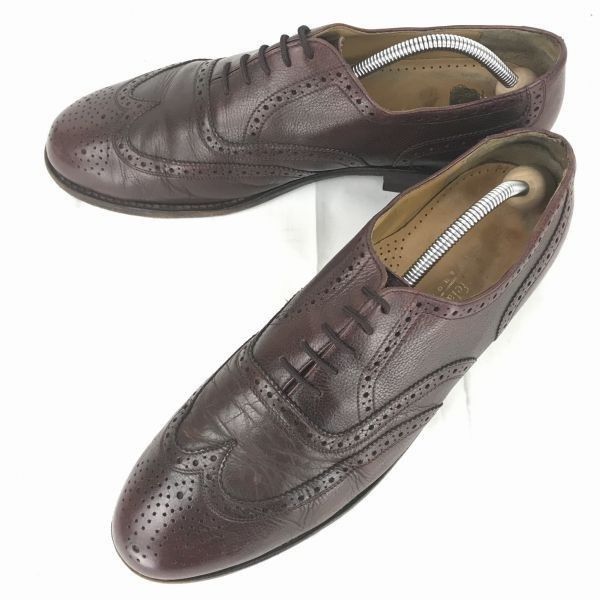 80s-90s?Vintage★VAN SCHAFFELAER　最高級本革　フルブローグ　28.5-29.5　バーガンディ　グッドイヤー製法　ウィングチップシューズ　管理NO.XB163 80s-90s?Vintage☆VAN SCHAFFELAER 最高級本革 フルブローグ 28.5-29.5