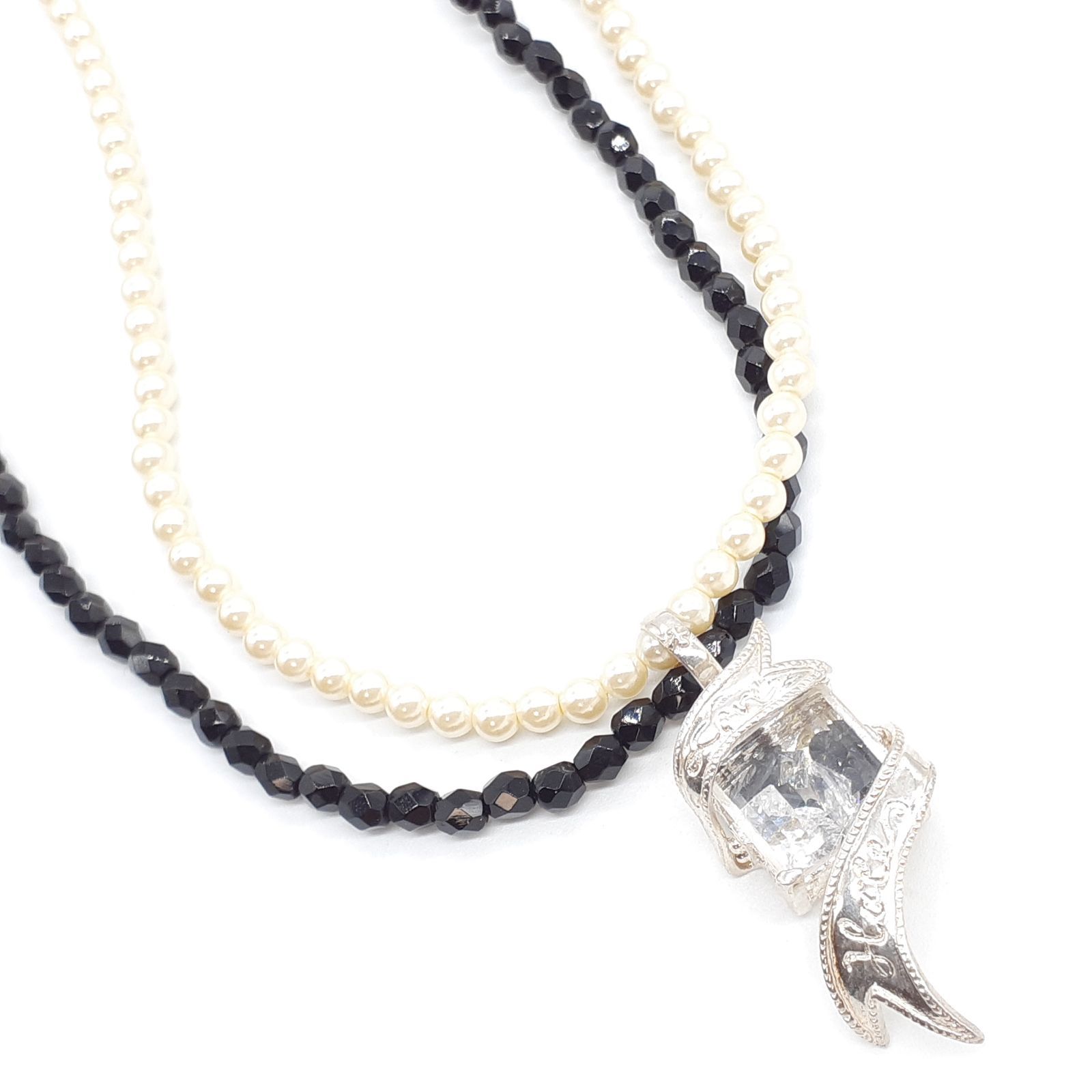 LOVE & HATE クロスペンダント ネックレス Silver925 k18 LOVE & HATE クロスペンダント ネックレス Silver925 k18