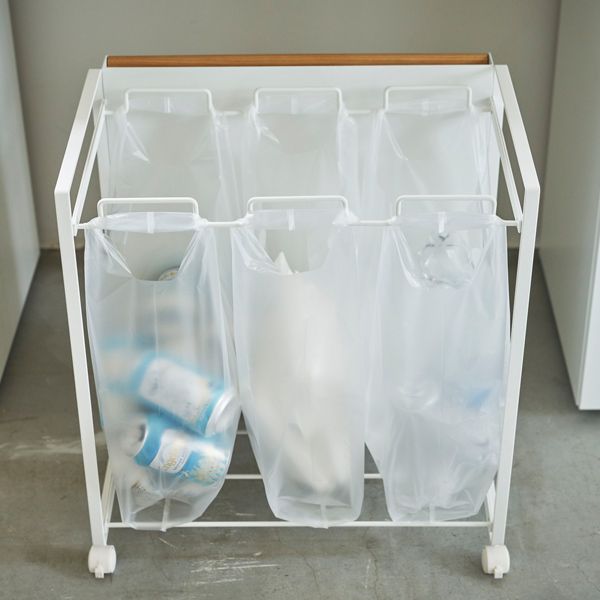 山崎実業 tosca ゴミ箱 目隠しダストワゴン 3分別 トスカ （ 分別