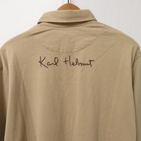 カールヘルム　　ジップアップポロ anc カールヘルム KarlHelmut ポロシャツ カットソー L ベージュ