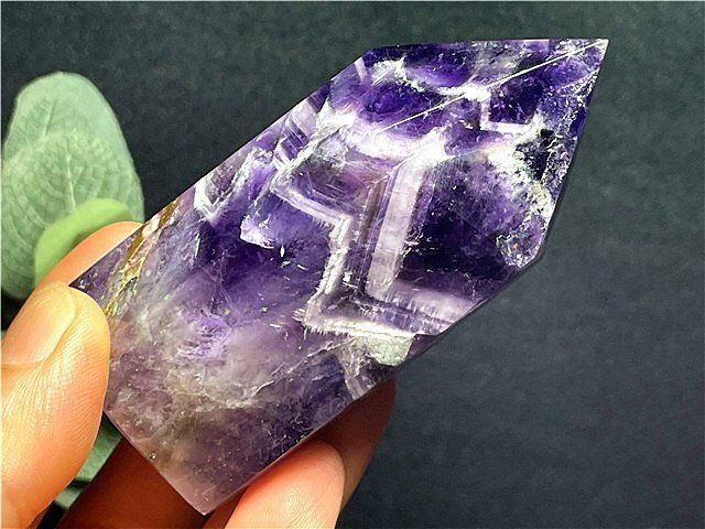 夢幻紫水晶ポイント 癒し石‼️アメジスト 六角柱 ポイント - yuka 良