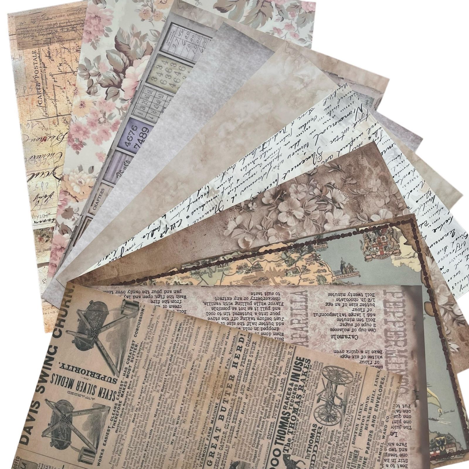 コラージュ素材　紙もの　素材紙　【1892】 コラージュ素材紙もの素材紙【1892】