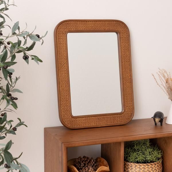 鏡 壁掛け ミラー 壁面 ウォールミラー アジアン アンティーク調