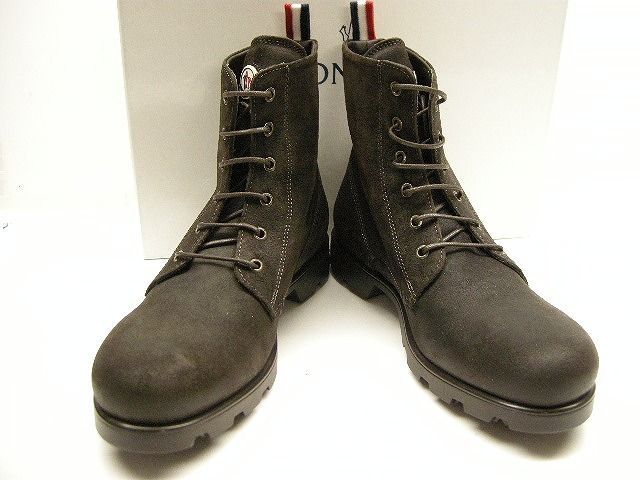 サイズ41(26-26.5cm相当)□新品□モンクレール レザーブーツ ダーク