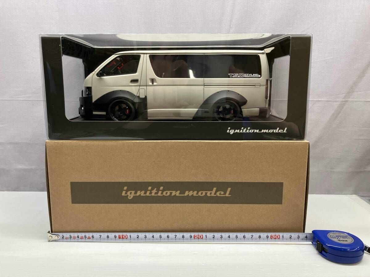 現状品 ignition model 1|18 T･S･D WORKS HIACE Matte Sand Beige With Roof Rack ｉｇｎｉｔｉｏｎ ｍｏｄｅｌ