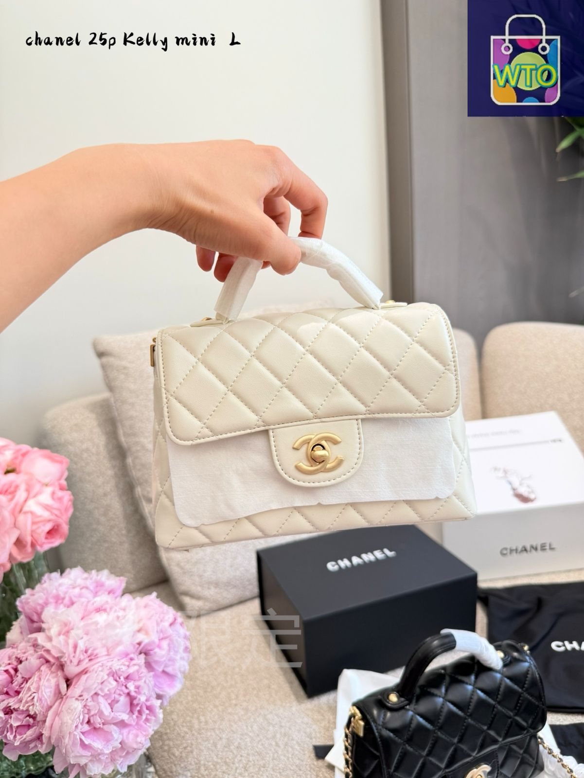 25C 大人気 ケリー【CHANEL】大人可愛い♡ バッグ CHANEL Pre-Owned 1997 ケリー 25 デニムハンドバッグ | ブルー