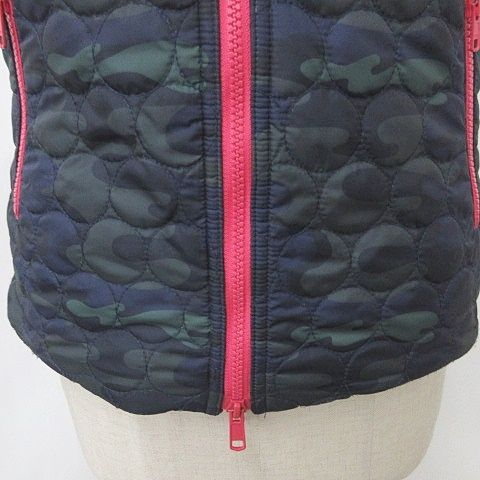 アンパスィ and per se 中綿 ベスト ゴルフ リバーシブル ジップアップ