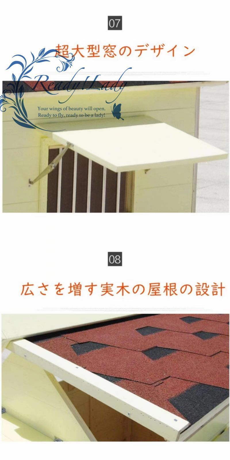 推薦 屋外用 木製 ドッグハウス 室外 屋外 DIY 犬舎 ペットハウス ログハウスドアと窓付きの犬用犬小屋 水洗いできます 83*71*90cm WWW_USTAUSTRALIA_COM_AU