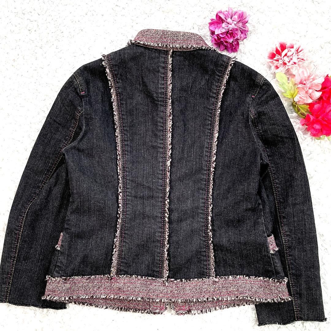 美品　ソニアリキエル　SONIA RYKIEL ストレッチデニムジャケット ✨美品✨ ソニアリキエル デニムジャケット ストレッチ フリンジ