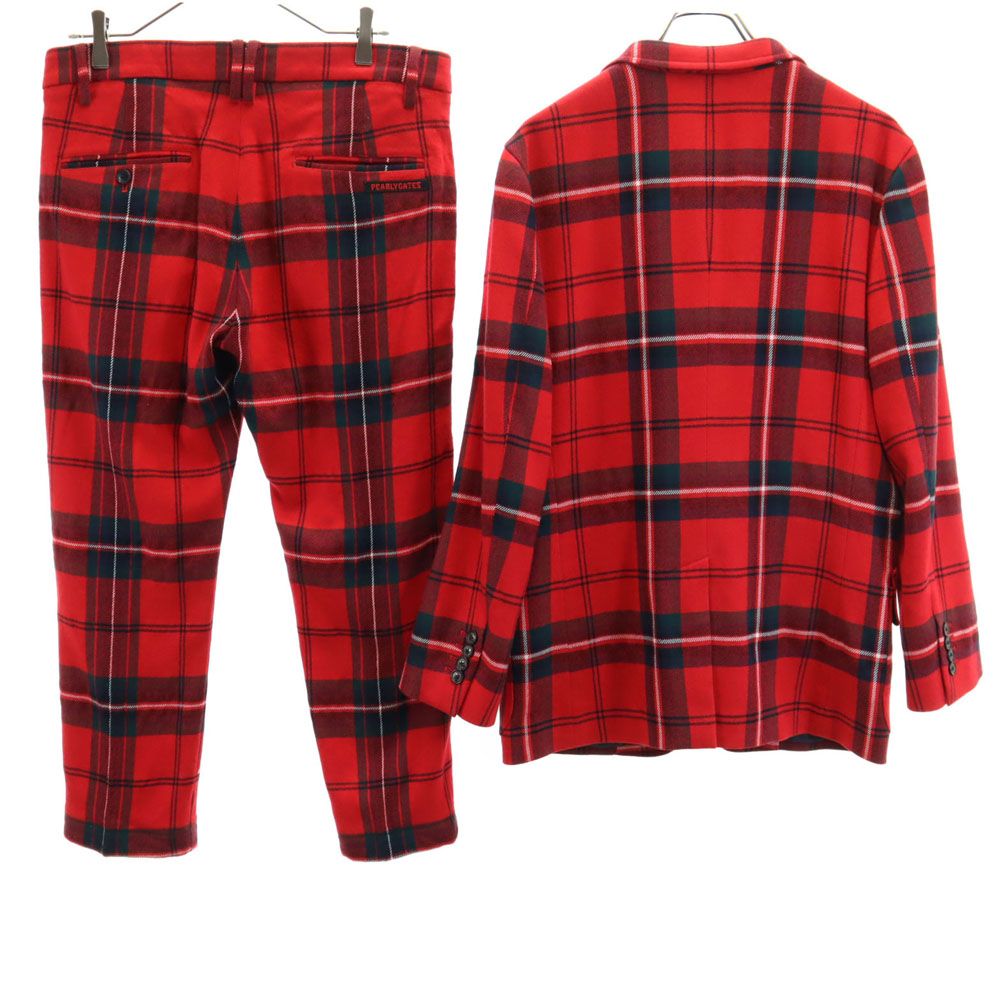 パーリーゲイツ　セットアップ　チェック 新品 パーリーゲイツ セットアップ スニード ジャケット ニコちゃん