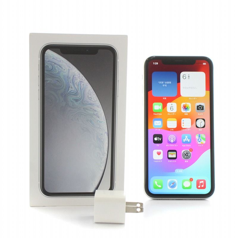 アップル Apple SIMフリー iPhone XR 64GB MT032J/A 本体 バッテリー85% ソフトバンク 判定 白 ホワイト /AQ GY27