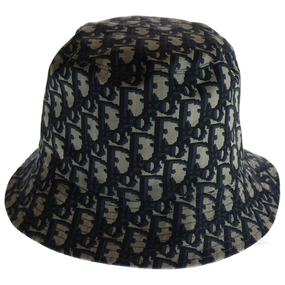 ディオール テディ オブリーク　リバーシブル　バケットハット ブラックトロッター ディオール テディ オブリーク リバーシブル バケットハット ブラック