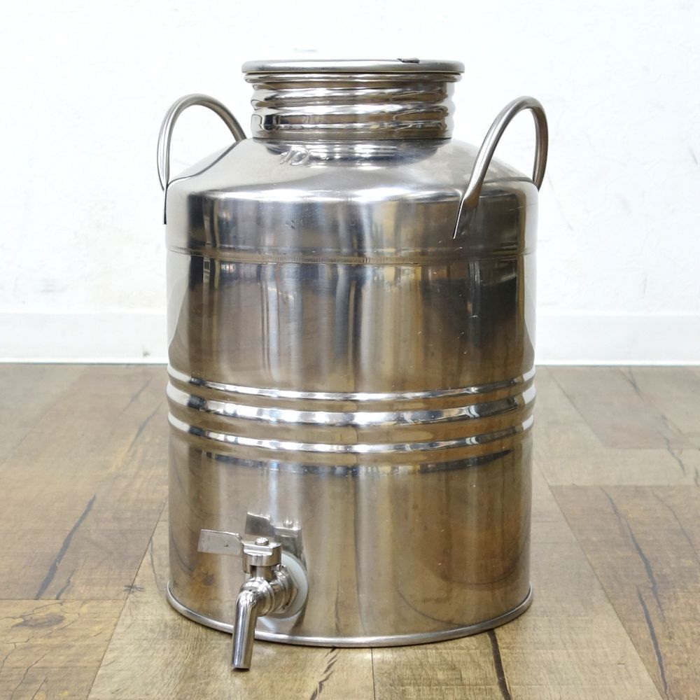 マルキジオ marchisio オイルドラム ウォータージャグ SUPERFUSTINOX 10L 木製スタンド付き キャンプ ギア アウトドア