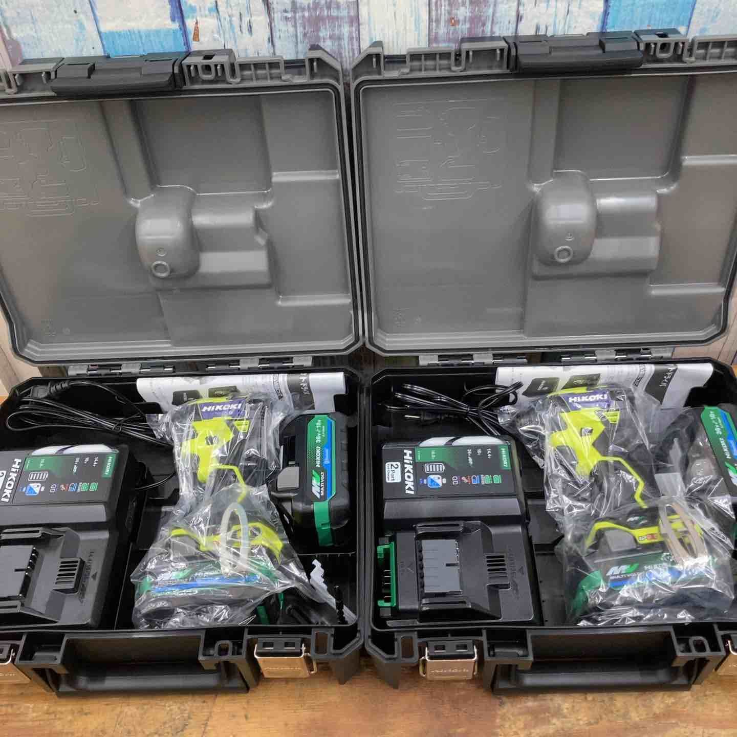 ハイコーキ HIKOKI 旧 日立工機 コードレスインパクトドライバ スパイダーイエロー WH36DD 2XHYSZ 2台セット 純正 柏店