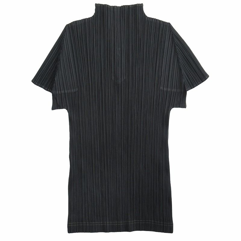 ISSEY MIYAKE 希少 横プリーツ カットソー トップス 半袖 黒