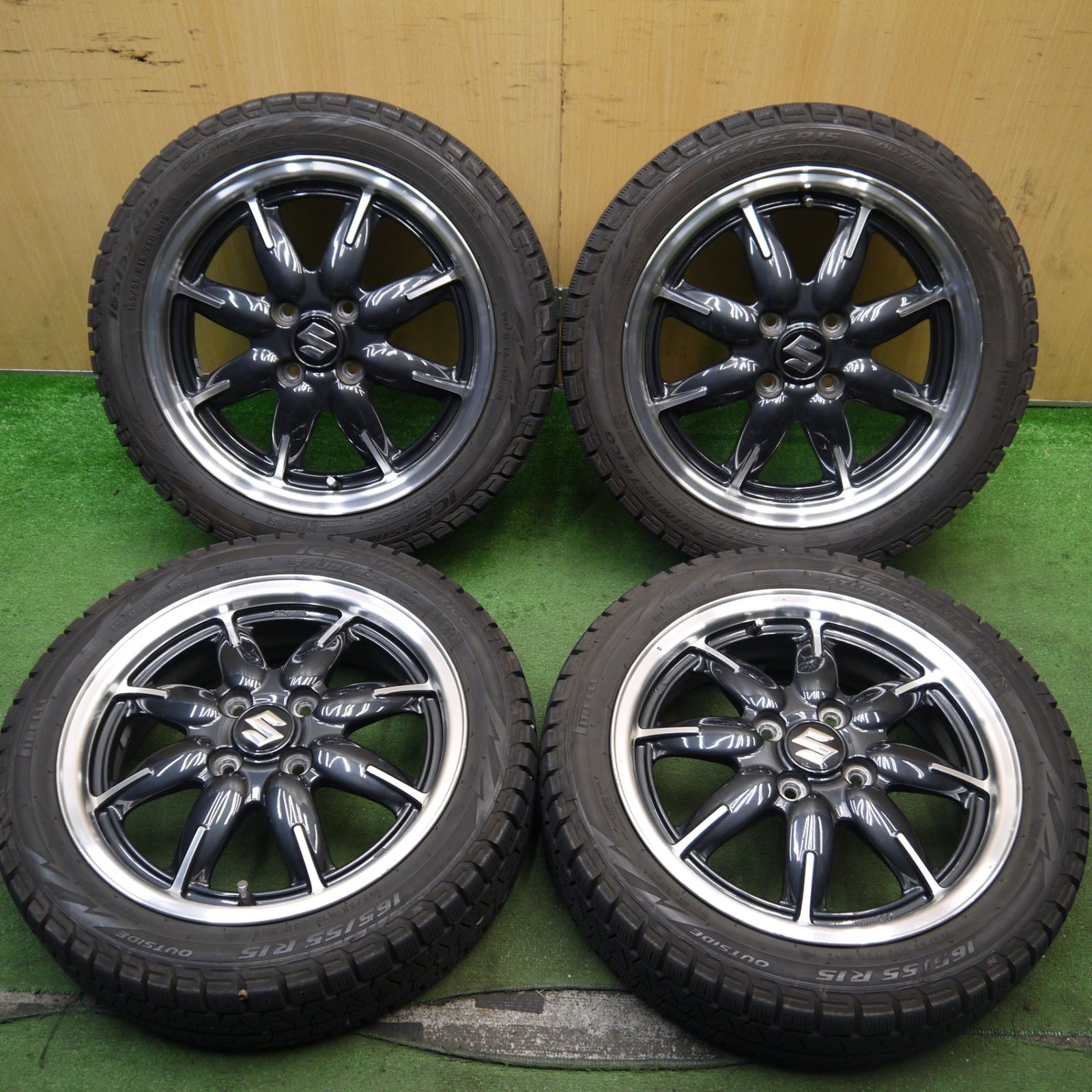 4本価格☆スズキ アルト ターボ RS 純正 165/55R15 スタッドレス