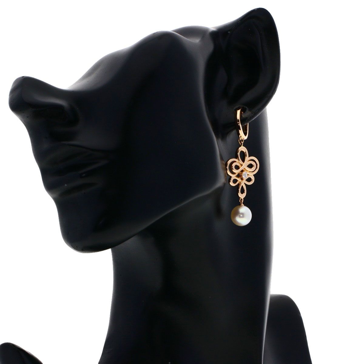 新品同様✨ミキモト アコヤパール ピアス 現行品 K18WG 真珠 ダイヤモンド MIKIMOTO - ミキモト ピアス パール アコヤ真珠 7.5mm K18WG の