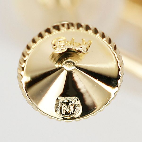 ミキモト アコヤ真珠 イヤリング K18イエローゴールド MIKIMOTO リボン  