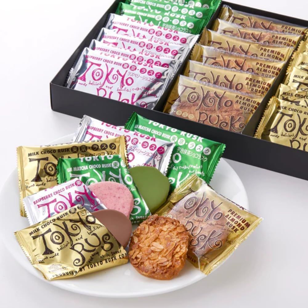【公式】東京ラスクコレクション20枚入 東京土産の太鼓判 小分けのプチギフトに 贈り物 プレゼント ギフト ベルギー産チョコレート使用 個包装 [20枚]