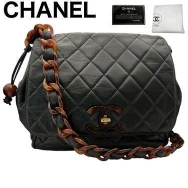 美品 CHANEL シャネル マトラッセ ラムスキン ショルダーバッグ